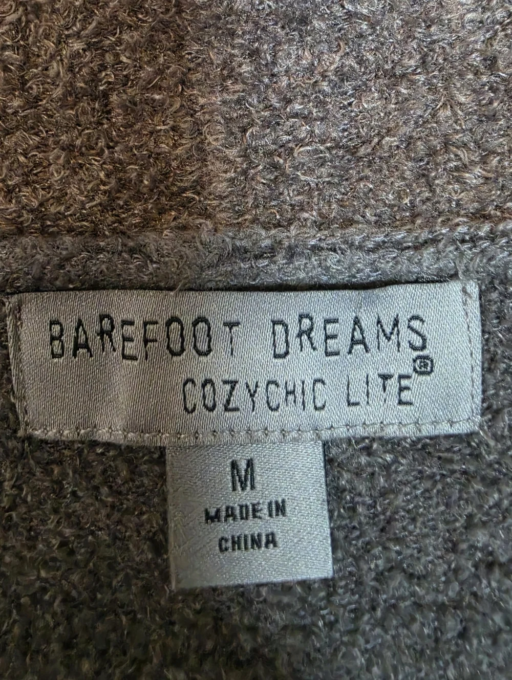 Barefoot Dreams CozyChic Lite Circle Cardigan M Carbon Grey Open Front Minimalis - Picture 6 of 9